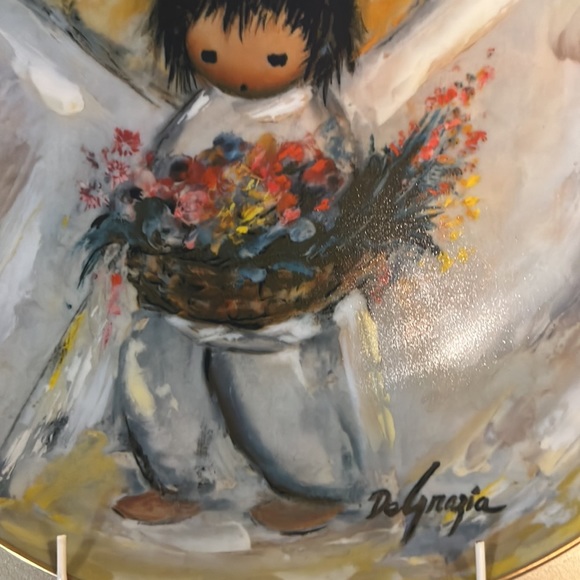 De Grazia Collector Plate " The Flower Boy " The Children Series. - Picture 2 of 5